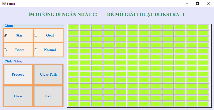 Demo Dijkstra tìm đường đi ngắn nhất 