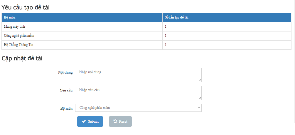 website quản lý đồ án khóa luận  